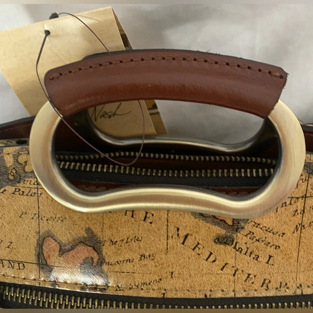 PATRICIA NASH … WOMENS VINTAGE EUROPEAN VALETTA MAP HANDBAG - Picture 4 of 16